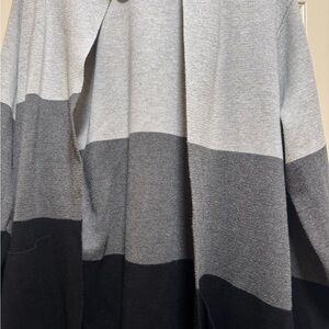Colorblock Cardigan in Gray and Black